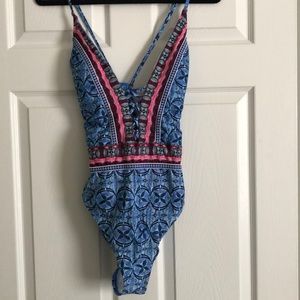 La Blanca Patterned One-Piece Swimsuit